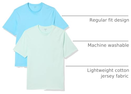 Image of Amazon Essentials Men's Slim-Fit Crewneck Short Sleeve Cotton T-Shirts
