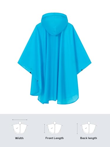 Image of SaphiRose Lightweight Kids Rain Poncho Waterproof Jacket Zipper Up Rain Coat