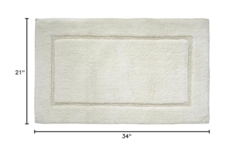 Image of Modern Threads 2-Pack Solid Loop with Non-Slip Backing Bath Mat Set 17-inch by 24-inch & 21-inch by 34-inch, Taupe