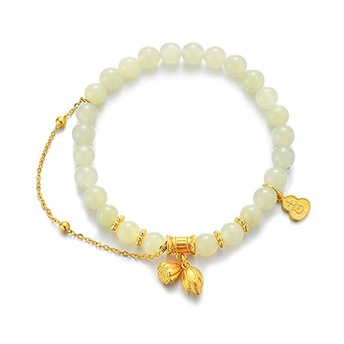 Jade de Hetian bracelet pour femme cadeau rétro avec gourde de transfert