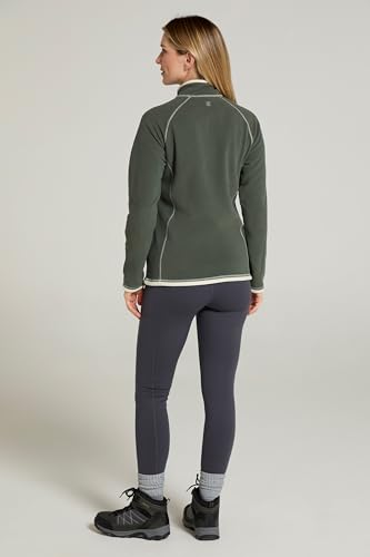 Mountain Warehouse Montana Womens Microfleece - Breathable Ladies Sweater, Quick Drying Pullover, Warm Fleece Jacket, Half Zip - Spring Summer, Travelling Dark Green Women's Size 14 - Image 9