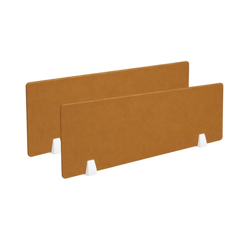 Image of Timber Acoustics Acoustic Desk Divider | Reduce Noise And Visual Distractions | Privacy Panels For Office - Classroom Soundproofing | Table Mounted (16 inch x 24 inch) (Mustard, Set of 2)