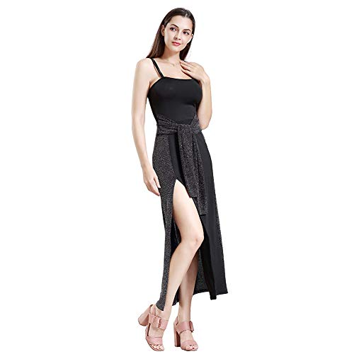 Robe maxi fente noire ROYAL SMEELA taille M pour femme active