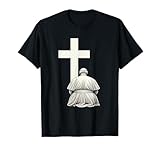 Papa Francesco Maglietta Prega Davanti Alla Croce