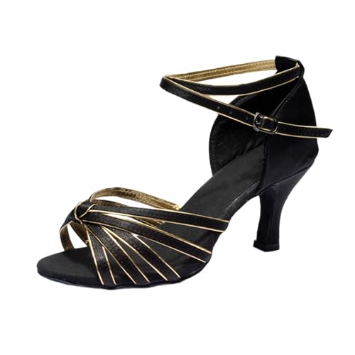 Salsa - Zapatos de baile para mujer, tacones altos, zapatos de danza, sexy, elegantes, estándar, para fiesta, baile, tango, zapatos de noche, latinos salsa, amarillo, 42 EU