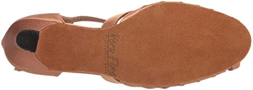 Very Fine Womens Dance Shoe Gabriella Bachata Swing Salsa Latin Ballroom Brown Satin 2.5" Heel US 8.5 M | Image 3