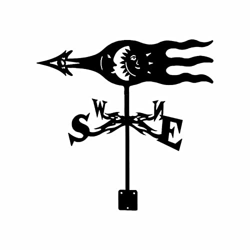 OGRAX Girouette Girouette Météo Homme et Chien Girouette Métal Homme et Chien Girouette Rétro Mini Girouette for Indicateur de Direction du Vent et Décoration de Toit (Color : Arrow)