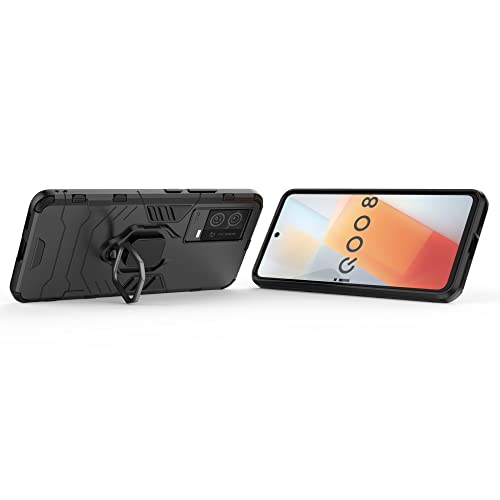 Coque Vivo iQOO 8 pour éviter les chutes avec support arrière noir - 4