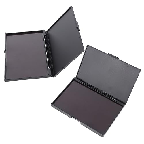 FOMIYES 2 Piezas paleta de sombras de ojos de bricolaje mate bandeja bigudí imprimación de sombra de ojos líquido placa de sombra de ojos magnética organizador de sombras de ojos AbS Black