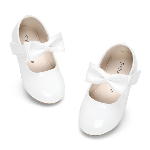Image of Felix & Flora Toddler Flower Girl Dress Shoes - Girl Ballet Flats Party School Shoes Wedding