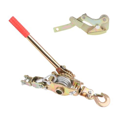 HENGJINGTR Tendeur De Câble À Double Crochet, Tendeur De Câble Métallique 1T/2T, Tracteur, Treuil Manuel Multifonctionnel avec Serre-Câble Convient pour La Traction par Câble,1t