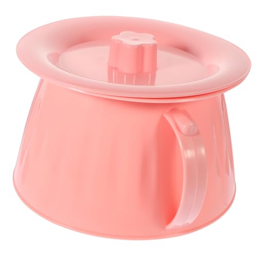 POPETPOP ポータブル便器 蓋付き 高齢者 妊婦用 便利な尿槽 コンパクトデザイン ベッドサイド用 チャンバーポット