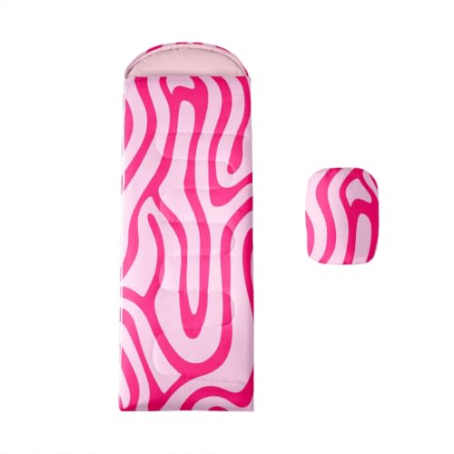 Erosebridal Abstract Geometric Sleeping Bag Trippy Stripes Camping Sleeping Bag miniatura 1