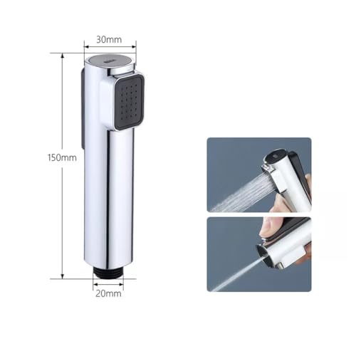 Image of BATH GURU BG2407 ABS Handheld Bidet Sprayer for Toilet, Premium High Pressure Bathroom Health Faucet, Gun Only, Chrome Plated
