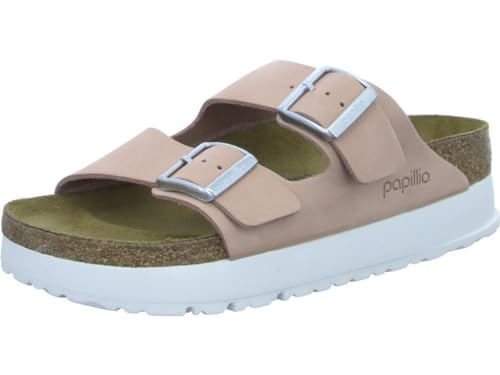 BIRKENSTOCK Arizona Platform Suede Soft Pink