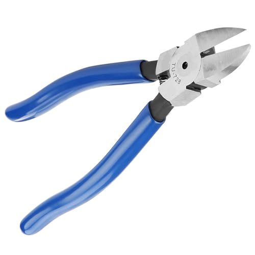 8inch Blue Diagonal Pliers Cable Cutter Tool with for Various Cables, Made of Chrome Steel + Plastic, TU-728