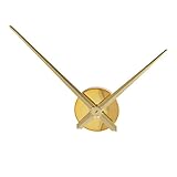 Likeluk Groß Wanduhr Quarz-Uhrwerk Lautlos Schleichendes Quarzuhrwerk mit 2 Zeiger-Sets - Golden