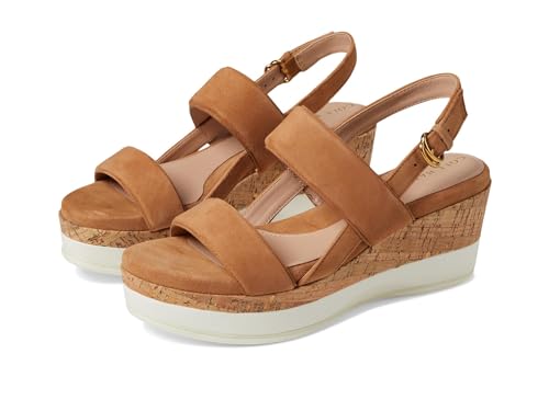 Cole Haan Women's Aislin Wedge Sandal, CH DK Caramel SDE, 8