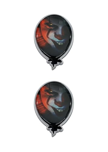 Image of Elektroplate Officially Licensed IT Movie Pennywise Balloon OEM Chrome Emblem Minis for Motorcycles, Watercrafts, and Decorations | Universal Fit at 1.6 inch x 1.2 inch | Weatherproof | 2-Pack