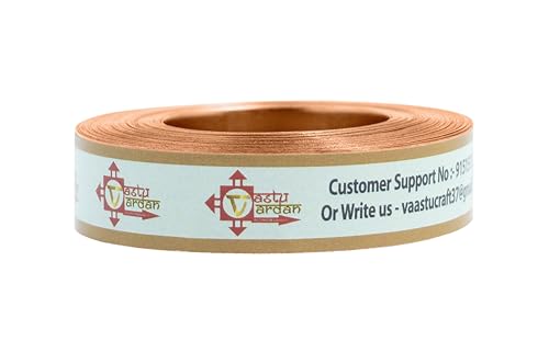 Image of Copper Strip | 0.5 INCH | Pack of 1 | Strip for Vastu Remedy | Width-12mm, Thickness-0.2mm, Length-25 Feet Approx