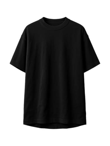 Image of Veirdo 100% Pure Cotton Oversized Baggy Fit Half Sleeve Solid Core Round Neck Multicolor T-Shirt Combo for Men & Boys (Pack of 4)