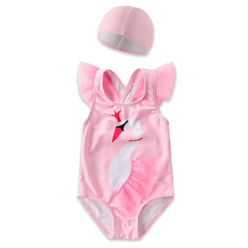 Image of Baby Girls One Piece Swimsuit Yellow Swimwear Fruit Pineapple Bathing Suit Summer Beach Wear with Ruffle Butt