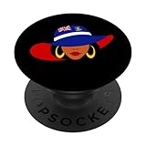 Frauen Britische Jungferninsel Flagge Tee Britische Jungferninsel PopSockets mit austauschbarem PopGrip