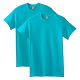 Gildan Men's Heavy Cotton T-Shirt, Style G5000, 2-Pack, Tropical Blue, Large