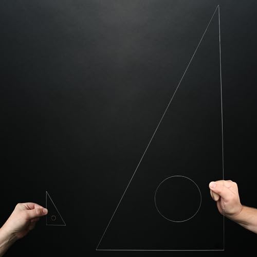 Image of ALVIN 12 inches Clear Professional Acrylic Triangle Ruler 45 /90 Degrees Model 131C-12 Multipurpose Tool for Drafting, Design, and Architecture, Great for Machining and Woodworking