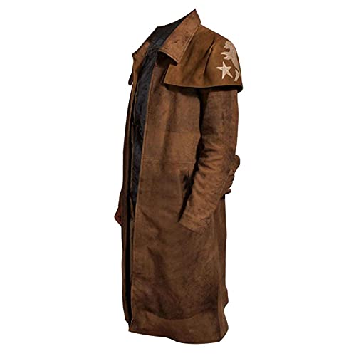 J'Jackin Men's New Vegas A7 NCR Veteran Ranger Armor Coat - Leather Duster Full Length Western Cowboy Trench Coat Men2