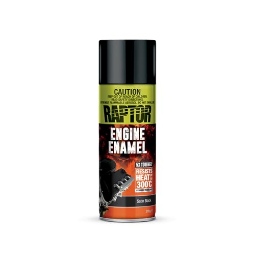 U-POL Raptor Engine Enamel | Pintura 1K Spray Para Motor | Resistente al Calor Hasta 300 °C | Protección Contra el Calor, Aceite y Líquidos en Compartimento del Vehículo