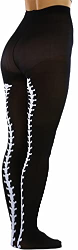 Image of ToBeInStyle Women's Scary Skeleton Leg Bones Halloween Hosiery Tights & Thigh High Stockings