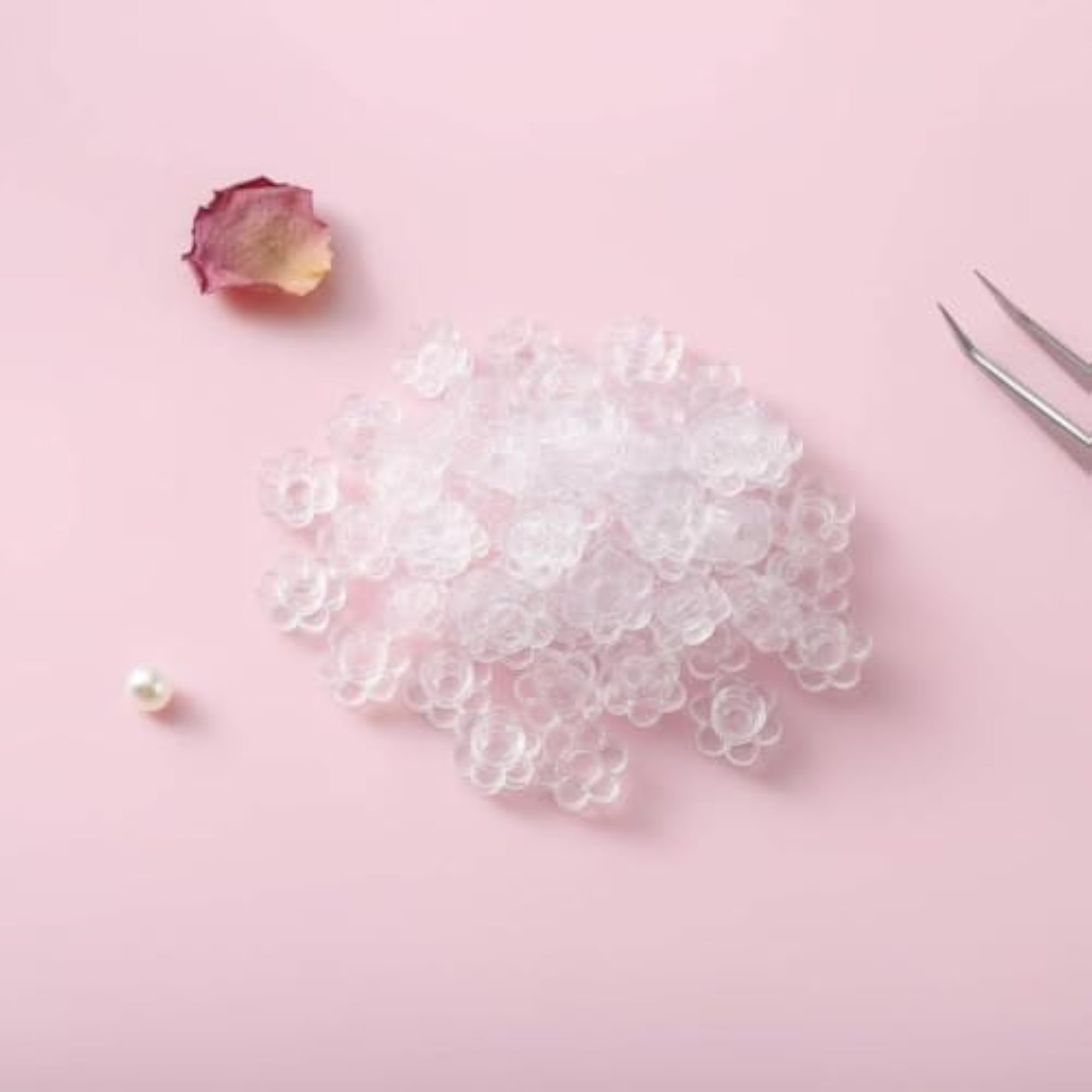 100 Pieces Reusable Transparent Flower Glue Cup