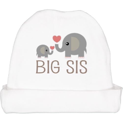 inktastic Big Sis Elephant Baby Beanie Hat Small...