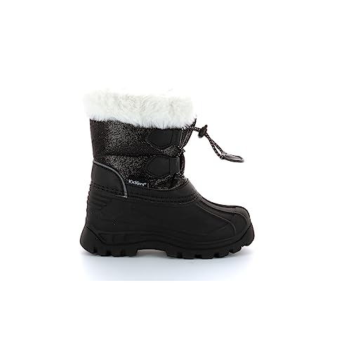 Kickers Sealsnow, Botas para Nieve Unisex niños, Negro Brillante, 24 EU