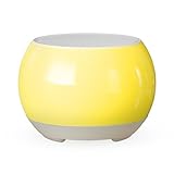 Soundary Portable Bluetooth Speaker with Ceramic Body for Meditation Sound Therapy Machine for Stress Relief, Sleep Aid and Focus, Deep Base (Yellow)