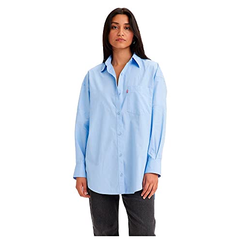 Levi's Damen Nola Oversized Shirt Hemd,Serenity Blue,XL