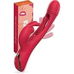MySecretCase Leise Klitoris G Punkt Stimulator – Erotisches Rabbit Sexspielzeug und Frauen Vibrator Sextoy für Paare Sex und Solo Masturbieren, Vibration Sextoys für die Frau, Vibratoren für Sie (Rot)