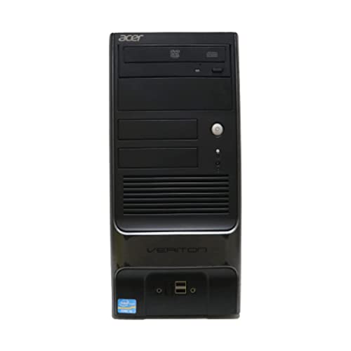 Image of Acer (Refurbished) Desktop Computer PC (Intel core I3 2120 3.30 GHz, 8 GB RAM, 500 GB HDD, Windows 10 Pro, MS Office|Intel HD Graphics|USB, WiFi, Ethernet, VGA), Black