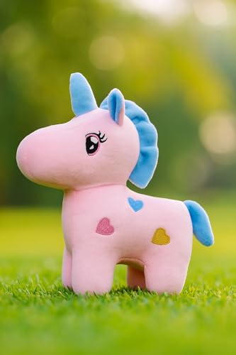 Image of ADORA Unicorn Soft Toy Plush - 25 Cm | Super Soft & Cuddly Teddy for Kids | Cute Unicorn Stuffed Animal for Girls & Boys | Soft Toy for Baby Girl Birthday Return Gift, Home Decor & Nursery Toy (Pink)