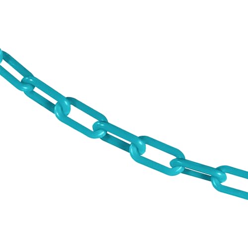 Mr. Chain Plastic Barrier Chain, Turquoise, 100 ft Length (30056-100)