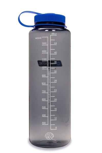 Nalgene Sustain Tritan BPA-Free Water Bottle Made with Material Derived from 50% Plastic Waste (using ISCC certified mass balance), 48 OZ, Wide Mouth, Grey - Image 3