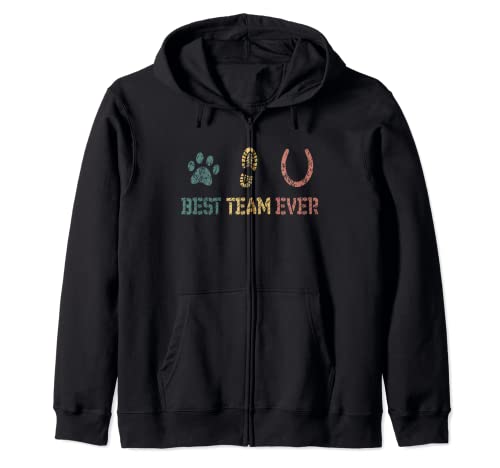 Caballo y perro Mejor equipo Ever Sudadera con Capucha
