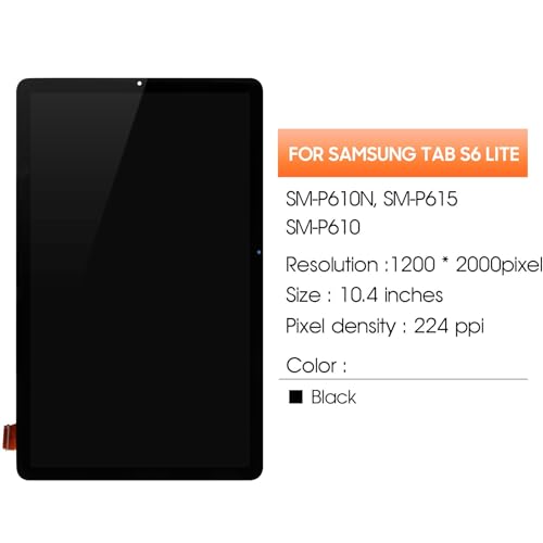 Écran LCD Samsung Tab S6 Lite avec kit outils tactile haute réactivité