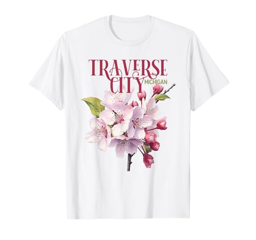 Traverse City Michigan Cherries Cherry Blossoms Festival T-Shirt