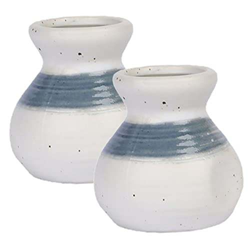 MUCKLILY 2pcs Rustic Japanese Toothpick Holder Ceramic Toothpick Storage Container for Home Restaurant Practical Tabletop Accessory