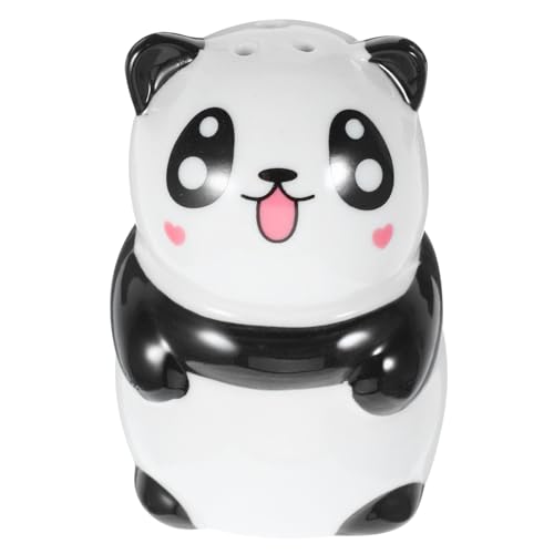 GRIRIW Dispensador De Especias De Cerámica Panda Frasco De Sal y Pimienta Para Cocina Recipiente De Condimentos Elegante y Funcional Para Barbacoa y Uso Doméstico