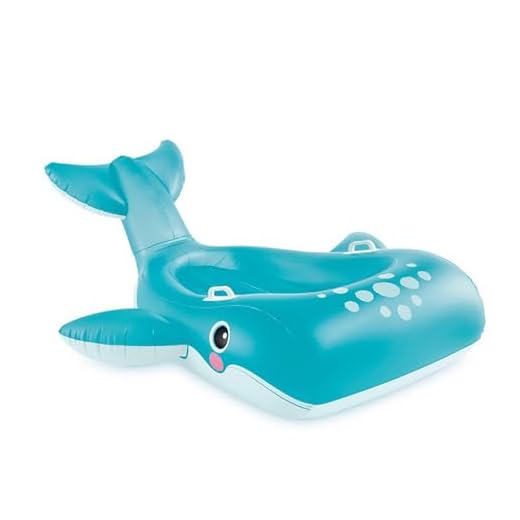 Intex 57567 Ballena Celeste Hinchable, para Niños, Juguetes de Verano, Juegos de Piscina, Flotador, Hinchables para Piscina y Playa, Hinchable Infantil