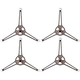 NULYLU 4 Stück Drehbare Mikrowellen Drehteller Stative 24,5cm aus Kunststoff mit 14mm Rädern Ersatzhalterung für Mikrowellen Ofenplatten Gleichmäßige Drehung der Zufällige Farbe