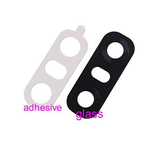 PHONSUN Back Rear Camera Lens Real Glass Cover Replacement with Adhesive for LG G6 H871 H872 LS993 VS988 Black